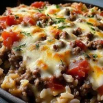 Cheesy Hamburger Rice Casserole