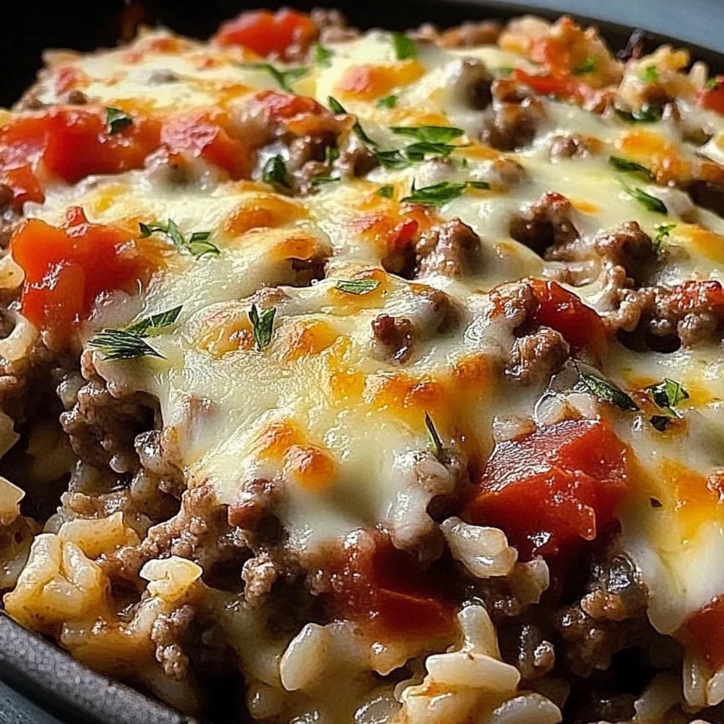Cheesy Hamburger Rice Casserole