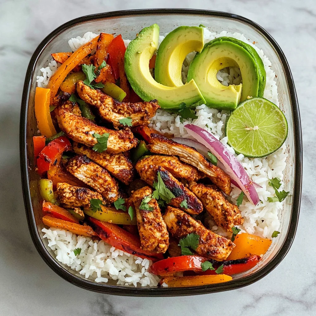 Chicken Fajita Meal Prep Bowls