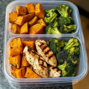 Chicken, Sweet Potato & Broccoli Meal Prep Bowls