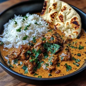 Coconut-Curry Braised Beef with Jasmine Rice & Garlic Naan