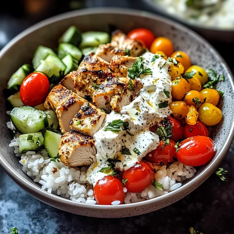 Creamy Chicken Bowls with Feta Sauce
