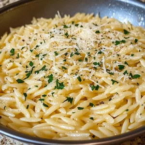 Garlic Parmesan Orzo Pasta Recipe