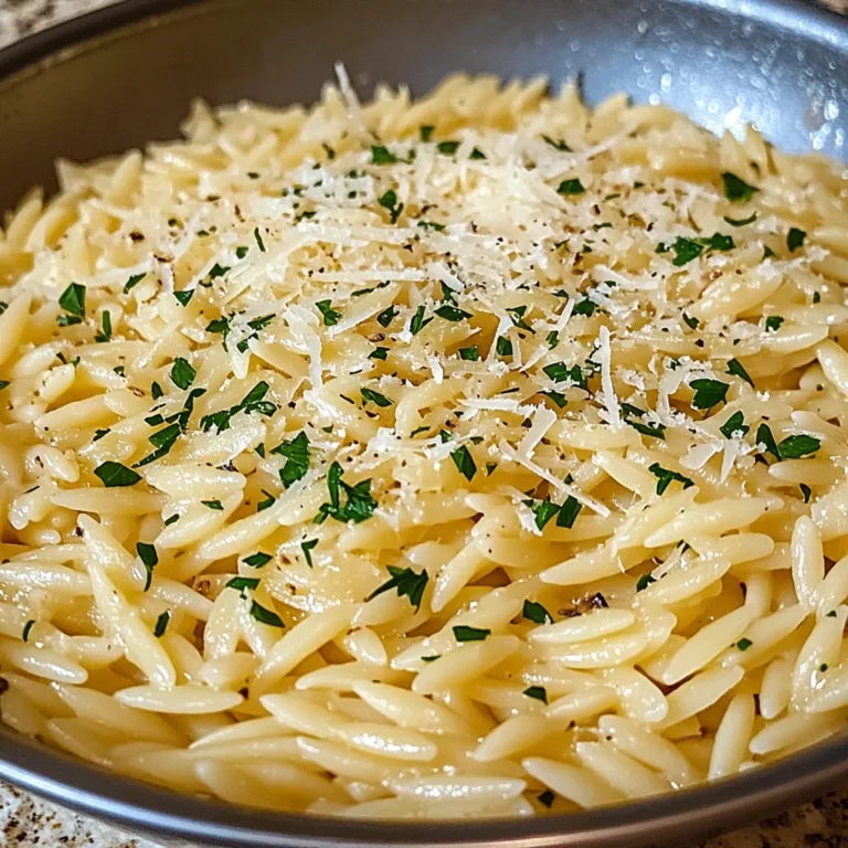 Garlic Parmesan Orzo Pasta Recipe