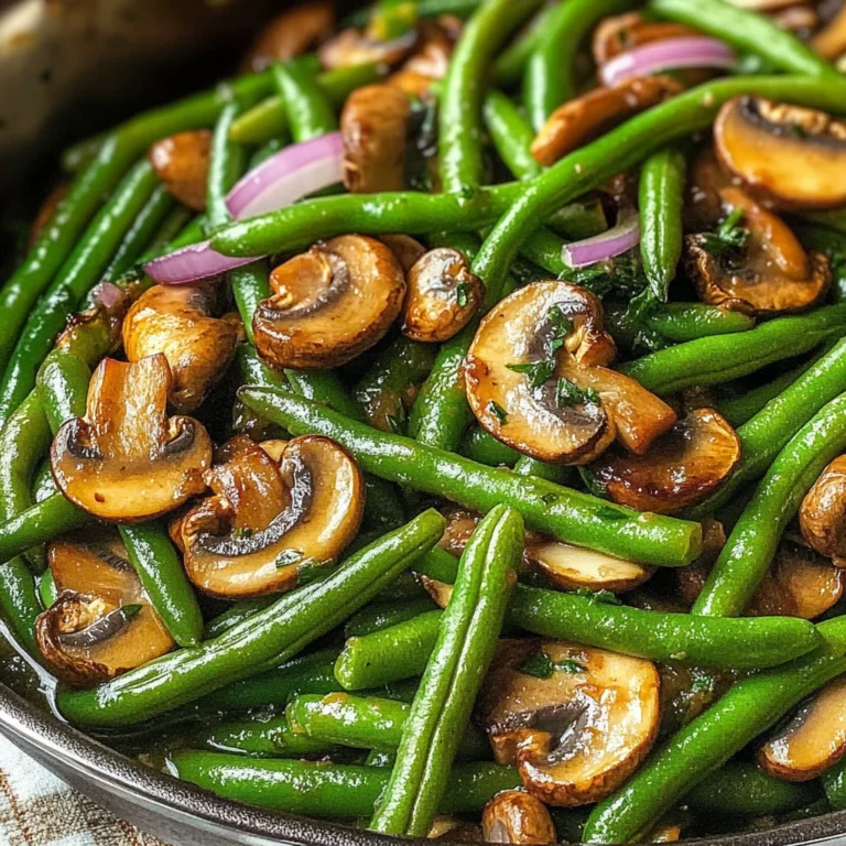 Green Beans with Mushrooms