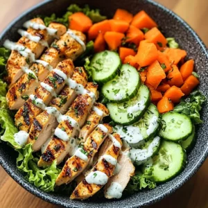 Grilled Chicken & Crunchy Veggie Power Bowl