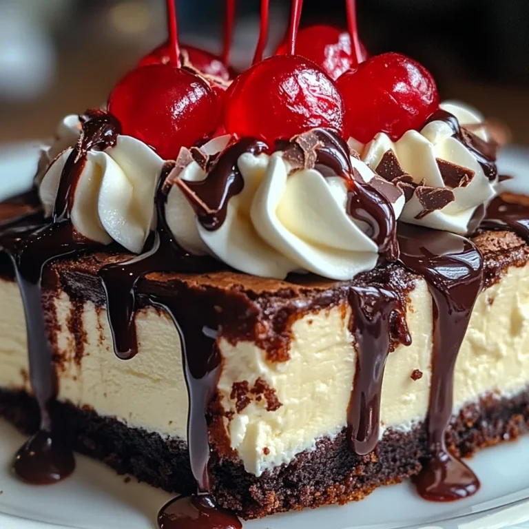 Hot Fudge Sundae Brownie Cheesecake
