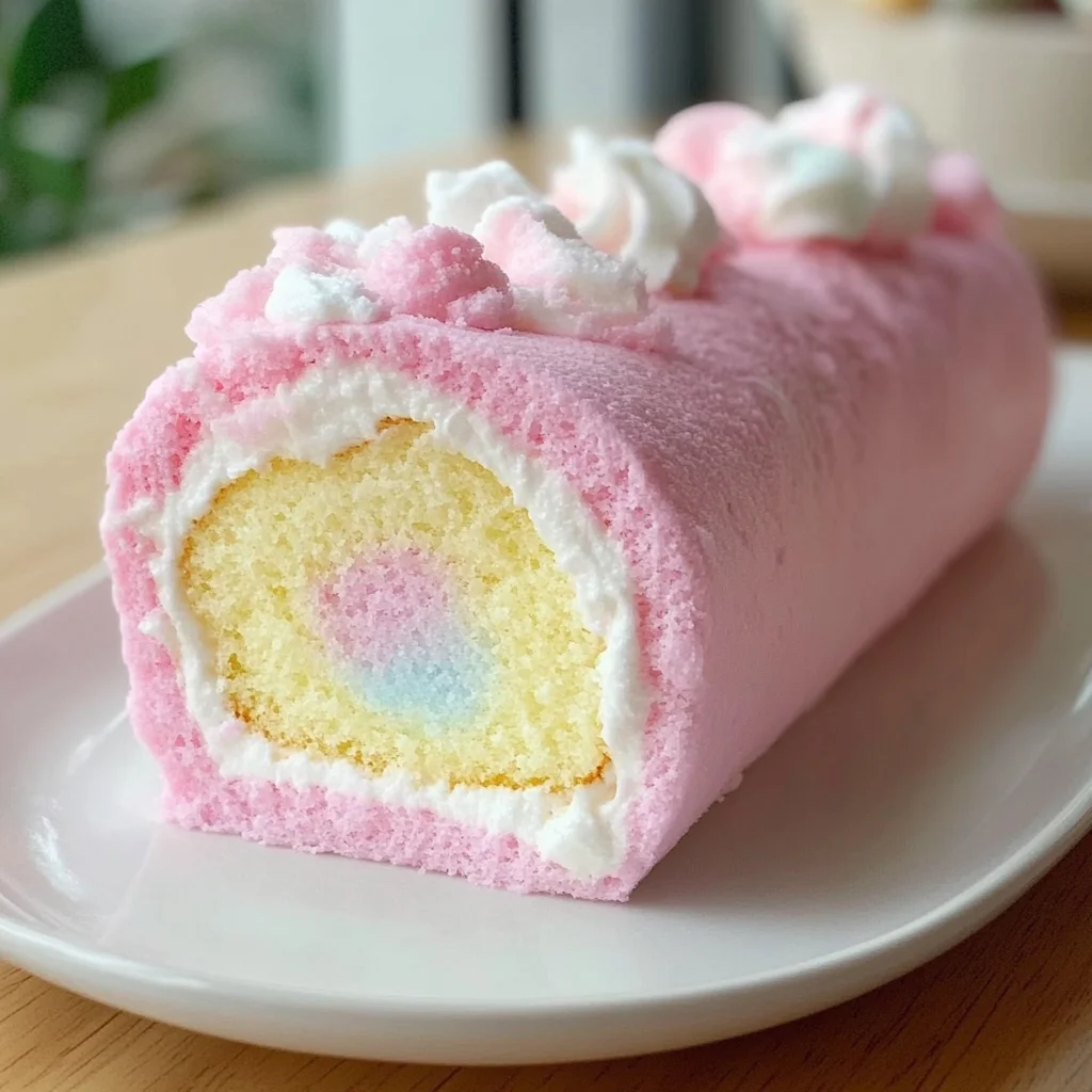 Japanese Cotton Candy Cake Roll