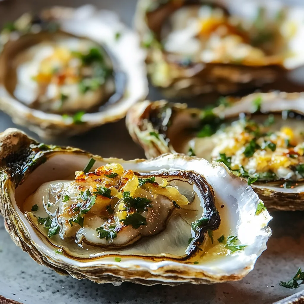Lemon Butter Grilled Oysters