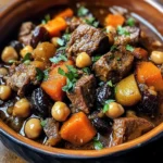Moroccan Lamb Tagine with Prunes, Chickpeas & Warm Spices