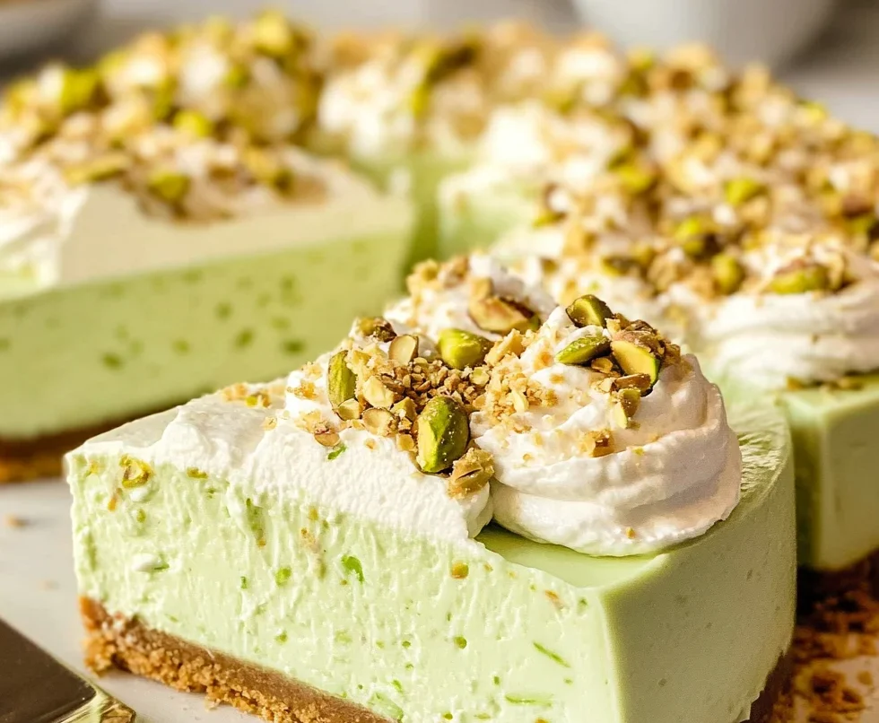 No Bake Pistachio Cheesecake