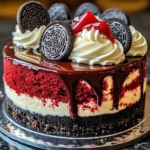 Red Velvet Oreo Cheesecake
