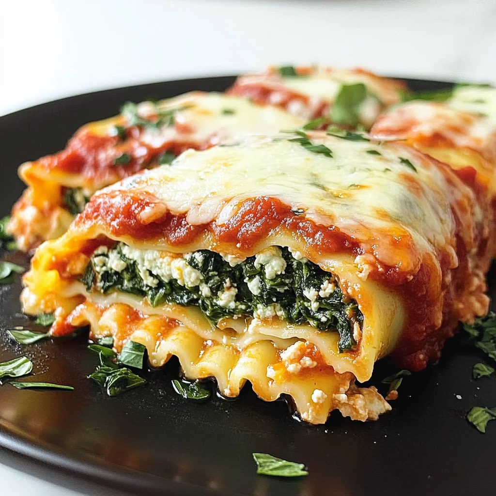 Spinach Lasagna Roll-Ups