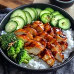 Teriyaki Chicken Rice Bowl with Fresh Veggies