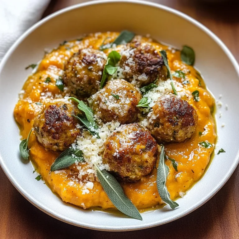 Turkey Meatballs in Pumpkin Sage Sauce