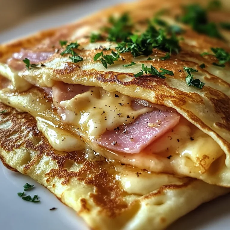 chicken ham Cheese French Crêpes