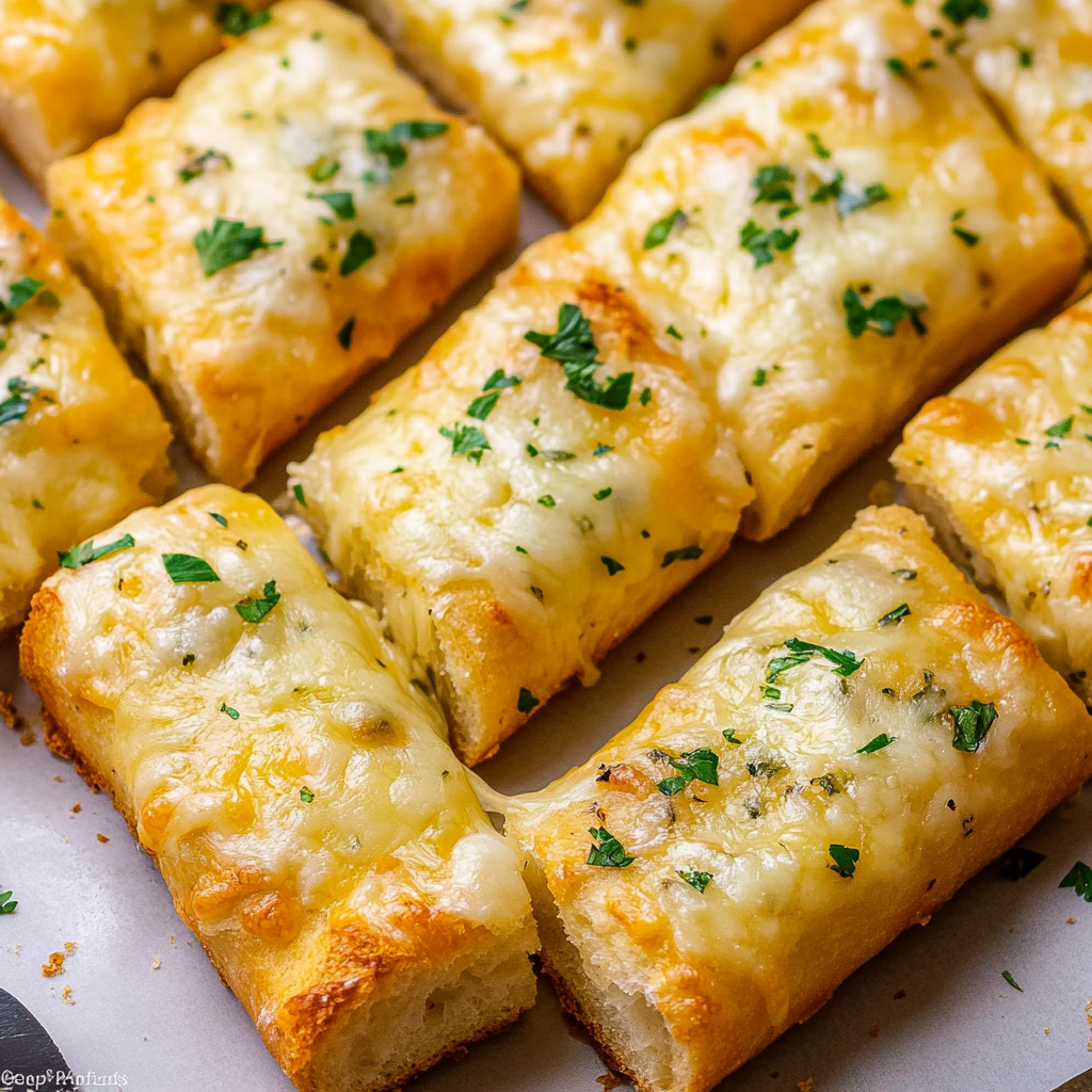 BEST CHEESY GARLIC BREAD RECIPE