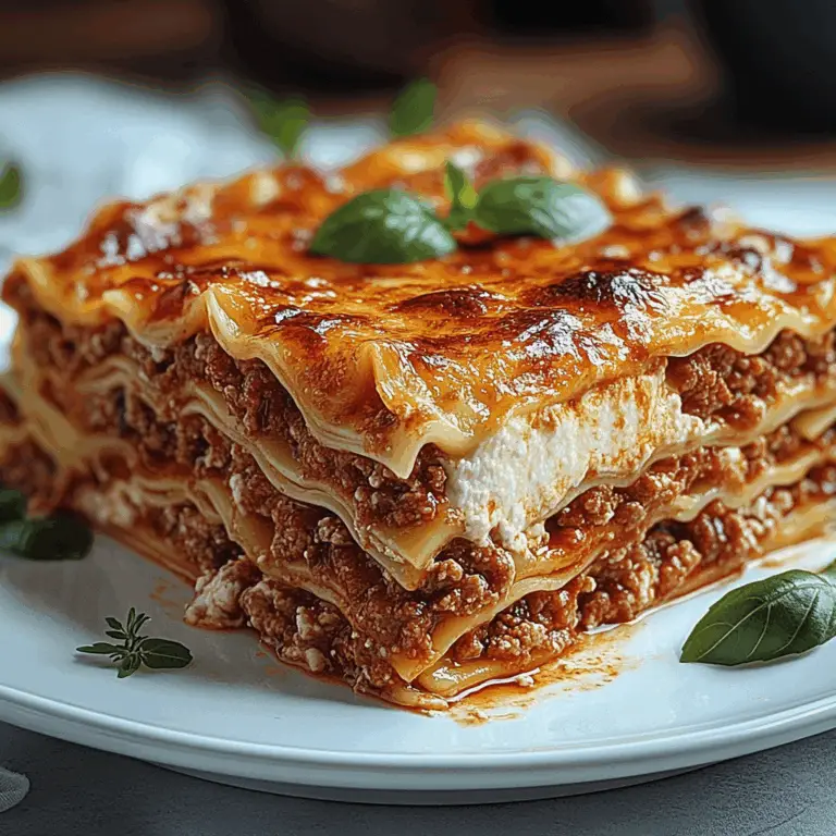 Classic Lasagna with Ricotta and Meat Sauce: A Must-Try!