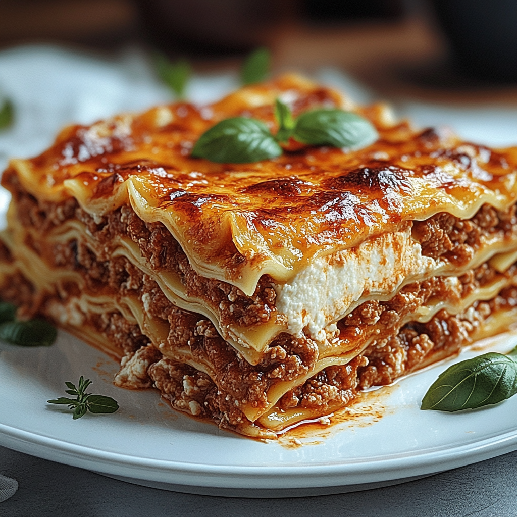 Classic Lasagna with Ricotta and Meat Sauce: A Must-Try!
