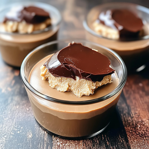 Vegan Peanut Butter Mousse (with a Chocolate Ganache!)