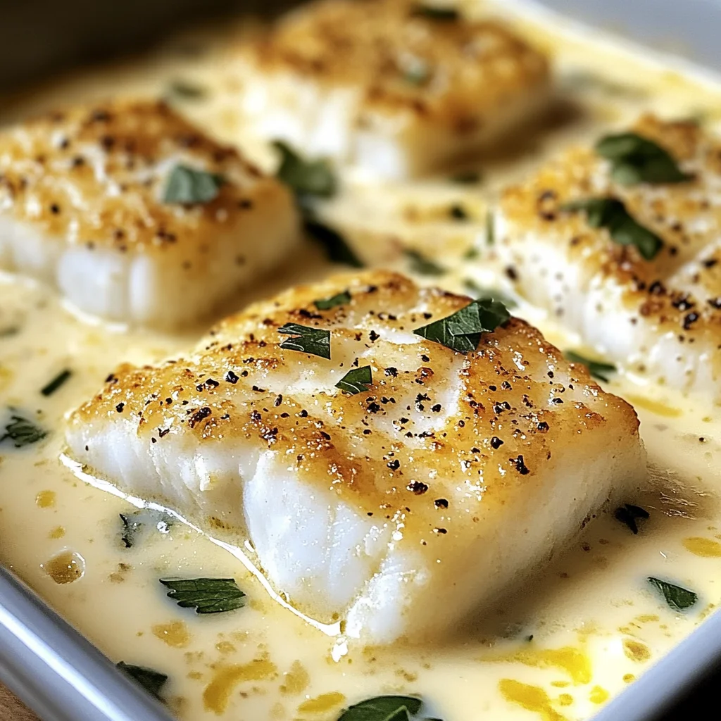 Baked Cod in Coconut Lemon Cream Sauce for Busy Weeknights