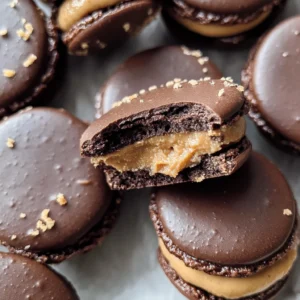 Chocolate Peanut Butter Macarons
