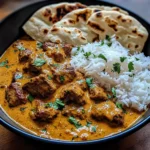 Coconut-Curry Braised Beef with Jasmine Rice & Garlic Naan