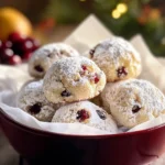 Cranberry Orange Snowball Cookies