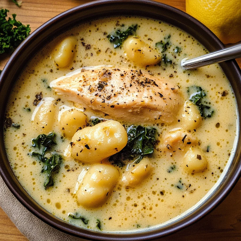 Creamy Winter Lemon Chicken Gnocchi Soup