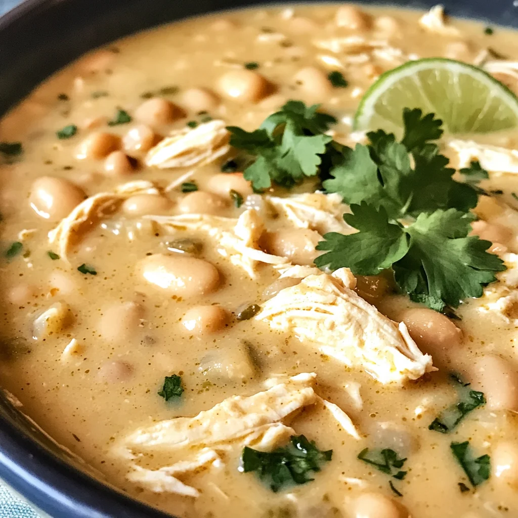 Crockpot Creamy White Chicken Chili