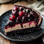 Dark Chocolate Cherry Cheesecake