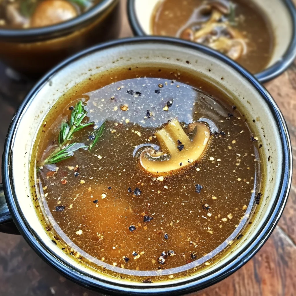 Ginger Garlic Mushroom Broth