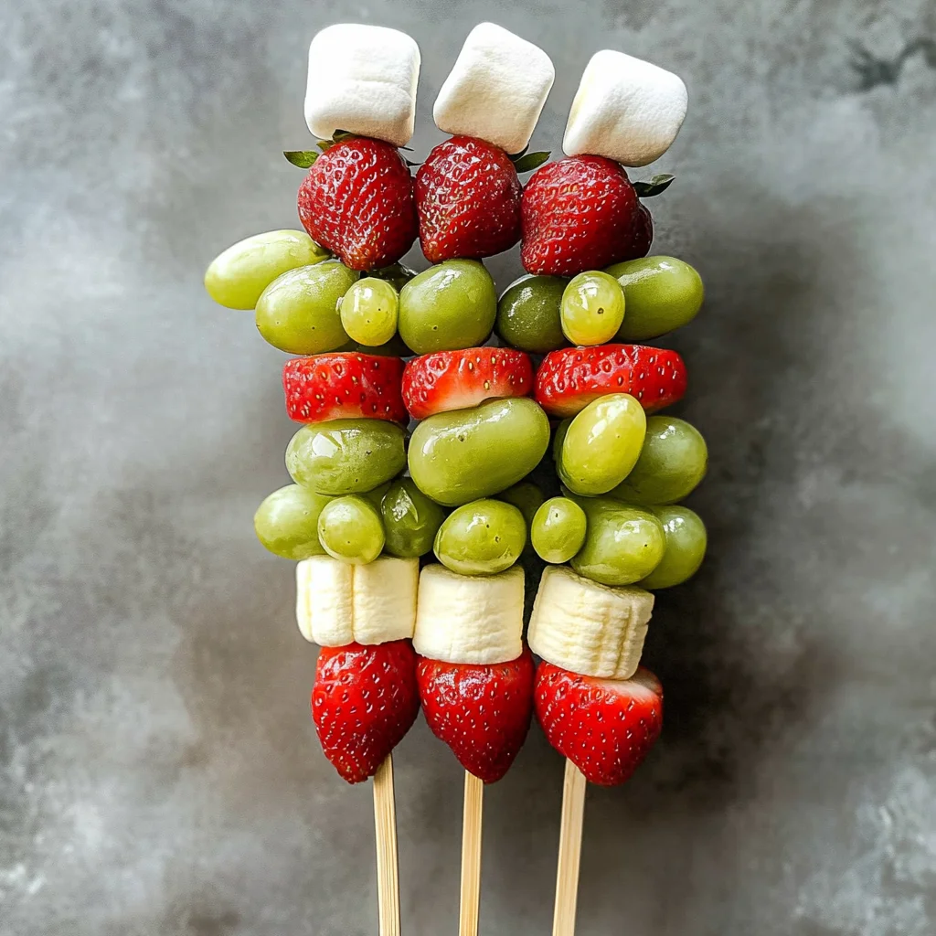 Grinch Fruit Kabobs