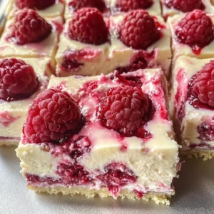 Healthy Raspberry Cheesecake Bars