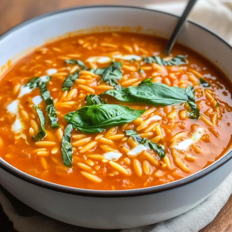Hearty Tomato Orzo Soup