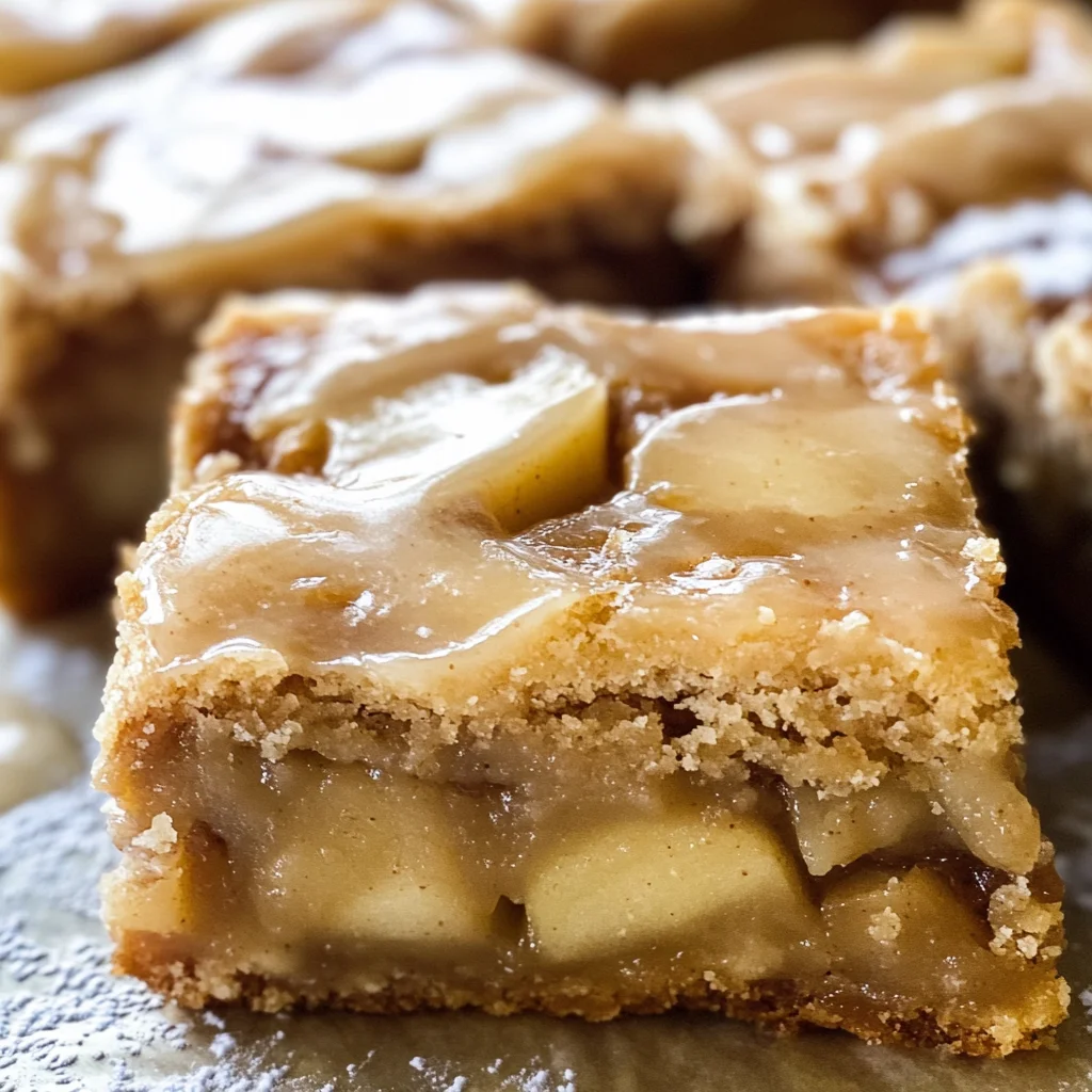 Maple Glazed Apple Blondies