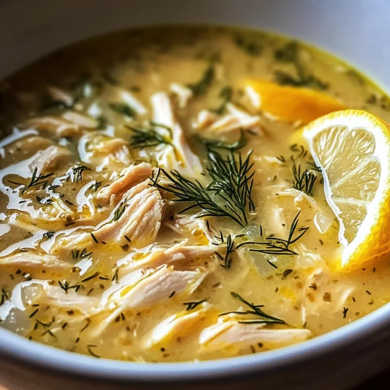 Mediterranean Lemon Chicken Soup: A Creamy, Comforting Bowl of Sunshine