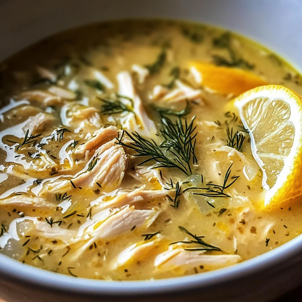 Mediterranean Lemon Chicken Soup: A Creamy, Comforting Bowl of Sunshine