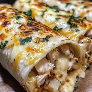 Ooey-Gooey Cheesy Garlic Chicken Wraps You’ll Love!