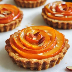 Persimmon Almond Rosette Tarts
