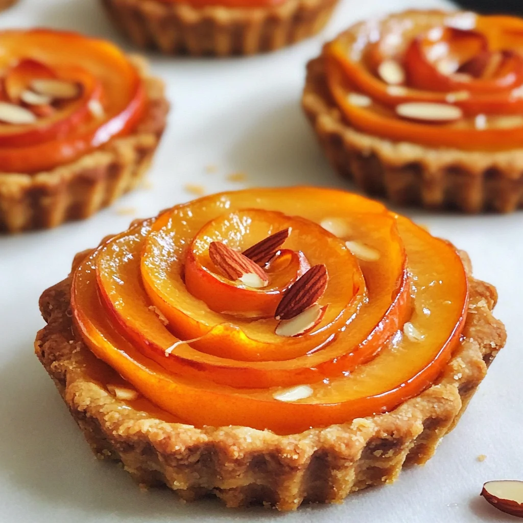 Persimmon Almond Rosette Tarts