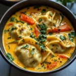 Quick Coconut Curry Soup with Dumplings - Alrightwithme