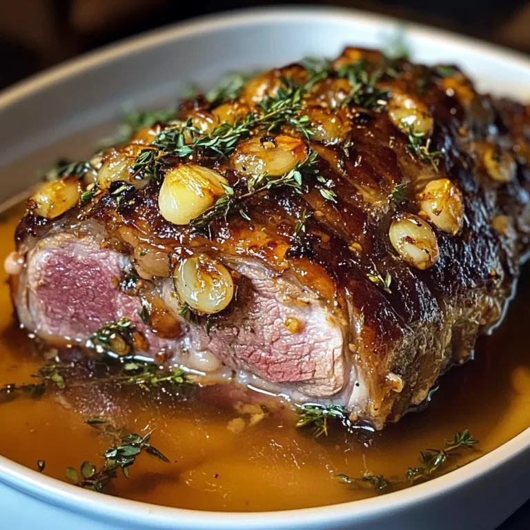 Slow-Roasted Lamb Shoulder with Honey-Garlic Mustard Glaze