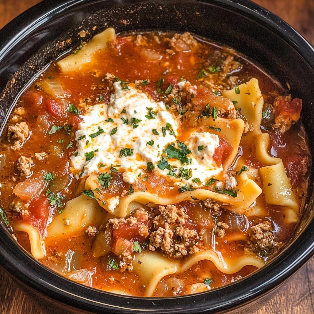 Slow Cooker Lasagna Soup