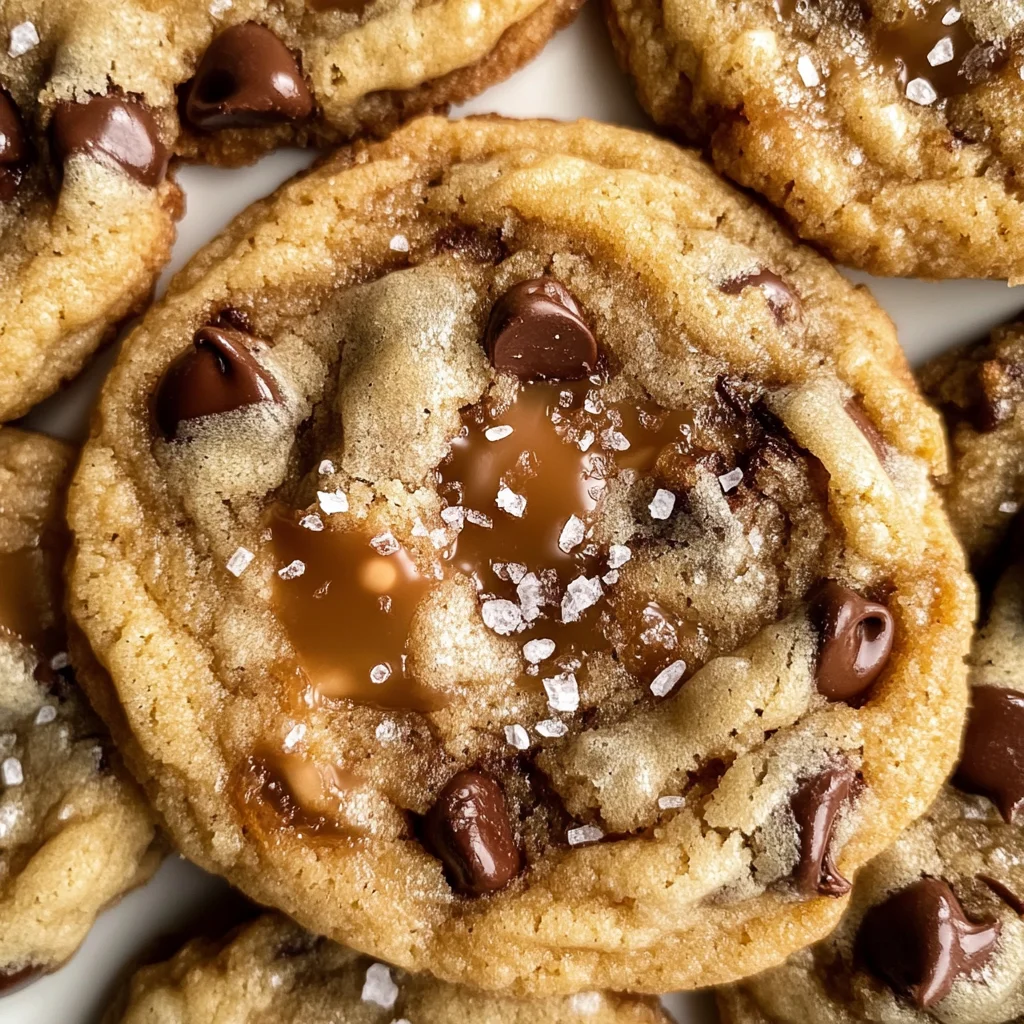 The Best Chewy Salted Caramel Chocolate Chip Cookies