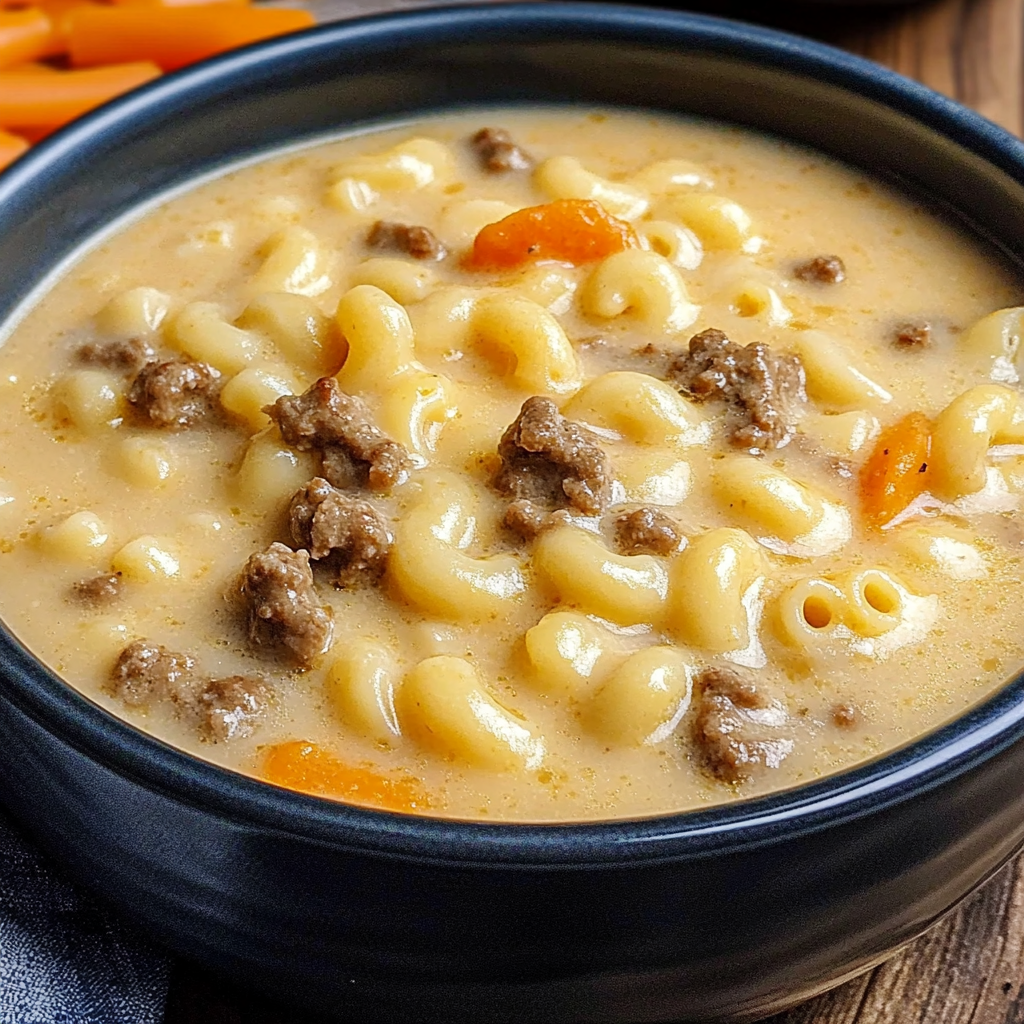 Cheeseburger Macaroni Soup: Creamy Comfort in Every Bowl