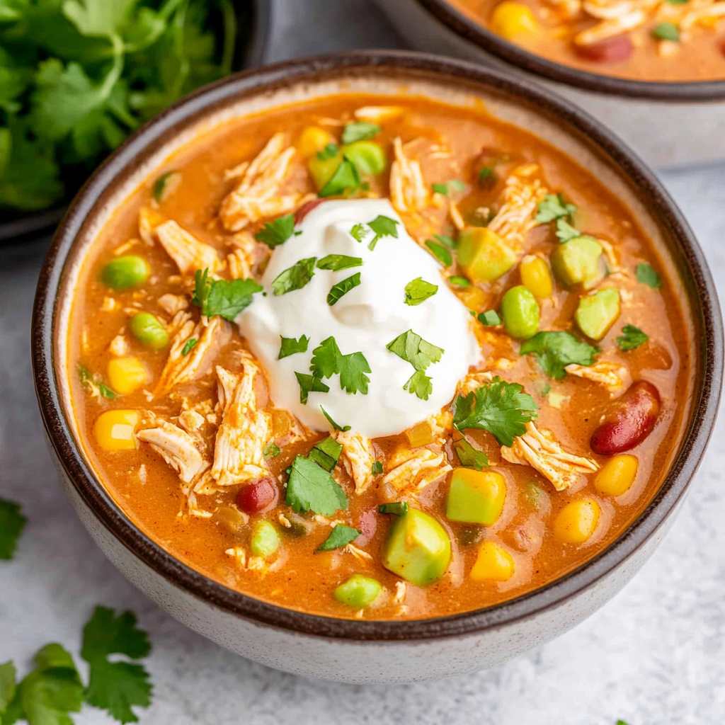 Crockpot Buffalo Chicken Chili