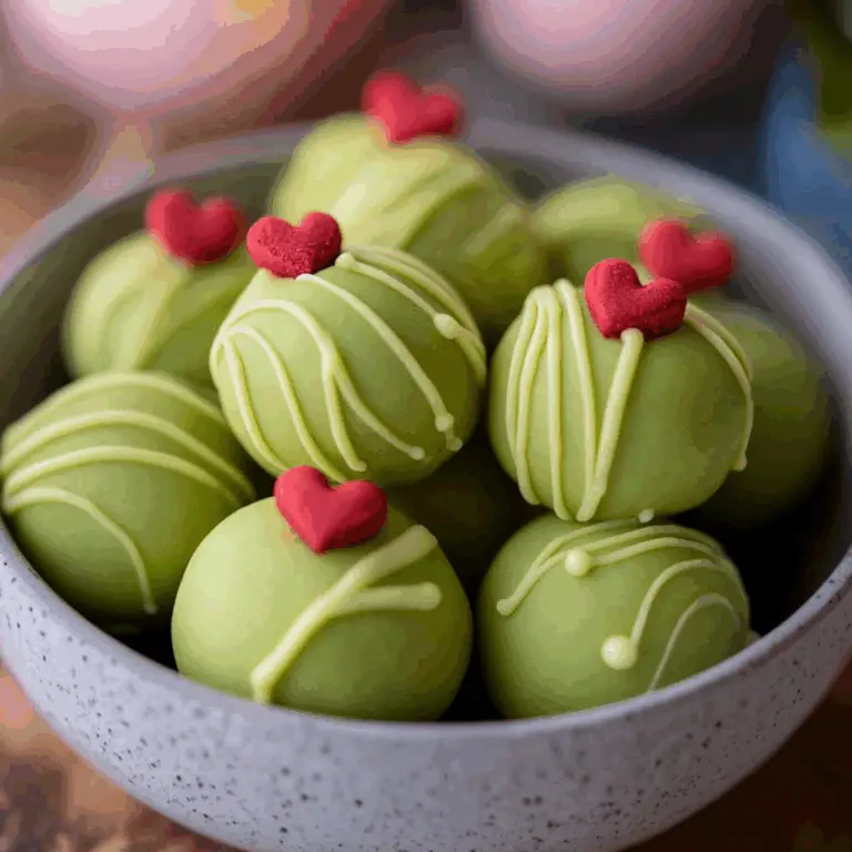 Grinch Oreo Balls with Red Velvet Oreos