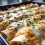 38g Protein Chicken Enchiladas with Dreamy White Sauce
