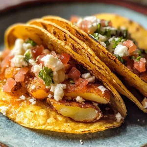 Cheesy Potato Tacos (Tacos de Papa)